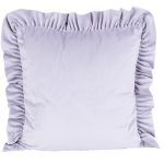 Poszewka welwetowa z falbanką – Granat