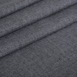 Tkanina matowa, gładka, dekoracyjna Panama Grafit