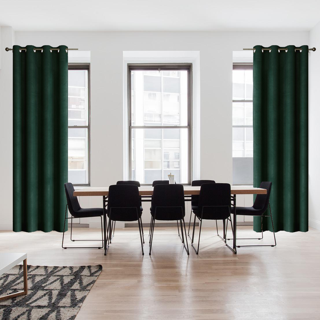 Zasłona welwetowa – Ciemna zieleń Zasłona welwetowa – Ciemna zieleń