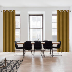 Zasłona welwetowa – Musztardowy