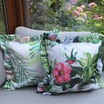 Poszewka z falbanką Druk Kwiat 390926-004