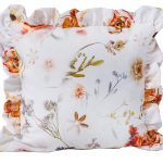 Poszewka z falbanką Druk Kwiat 391011-007