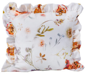 Poszewka z falbanką Druk Kwiat 391011-007