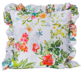 Poszewka z falbanką Druk Kwiat 390994-004