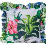 Poszewka z falbanką Druk Kwiat 400744-001