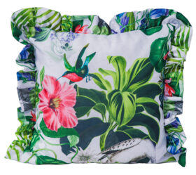 Poszewka z falbanką Druk Kwiat 410448-005