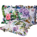 Poszewka z falbanką Druk Kwiat 390926-004