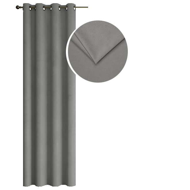 Zasłona welwetowa – Jasny szary Zasłona welwetowa – Jasny szary