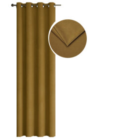 Zasłona welwetowa – Musztardowy Zasłona welwetowa – Musztardowy