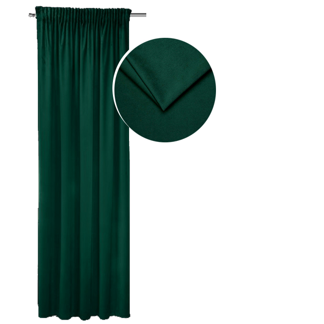 Zasłona welwetowa – Ciemna zieleń Zasłona welwetowa – Ciemna zieleń