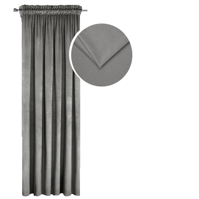 Zasłona welwetowa – Jasny szary Zasłona welwetowa – Jasny szary