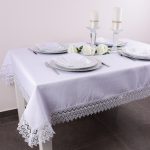 Obrus z Gipiurą Żakard – Biel 229 Obrus z Gipiurą Żakard – Biel 229