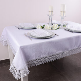 Obrus z Gipiurą Żakard – Biel 229 Obrus z Gipiurą Żakard – Biel 229