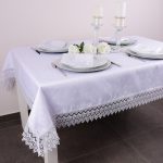 Obrus z Gipiurą Żakard – Biel 171 Obrus z Gipiurą Żakard – Biel 171