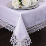 Obrus z Gipiurą Żakard – Biel 171 Obrus z Gipiurą Żakard – Biel 171