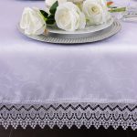 Obrus z Gipiurą Żakard – Biel 171 Obrus z Gipiurą Żakard – Biel 171