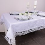 Obrus z Gipiurą Żakard – Biel 175 Obrus z Gipiurą Żakard – Biel 175