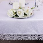 Obrus z Gipiurą Żakard – Biel 175 Obrus z Gipiurą Żakard – Biel 175