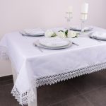 Obrus z Gipiurą Żakard – Biel 217 Obrus z Gipiurą Żakard – Biel 217