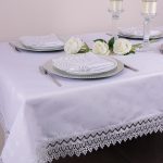 Obrus z Gipiurą Żakard – Biel 217 Obrus z Gipiurą Żakard – Biel 217