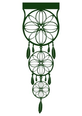 Ażur Panel Łapacz Snów – Ciemna Zieleń