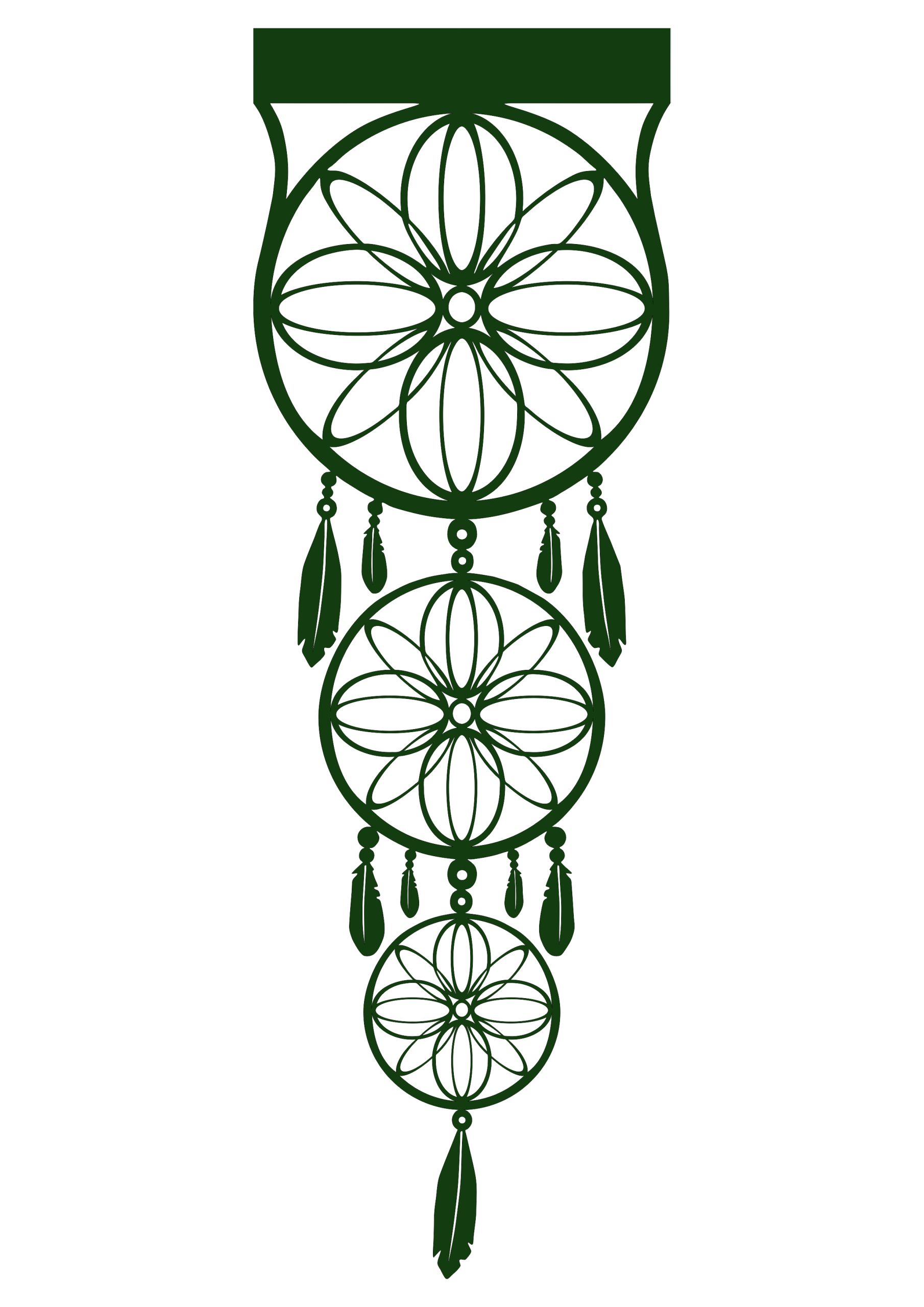 Ażur Panel Łapacz Snów – Ciemna Zieleń Ażur Panel Łapacz Snów – Ciemna Zieleń