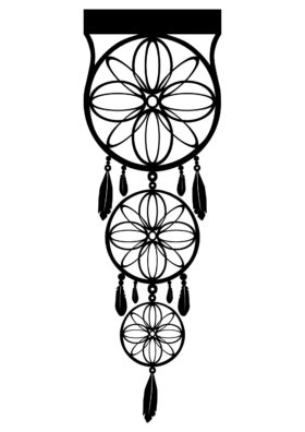 Ażur Panel Łapacz Snów – Czarny