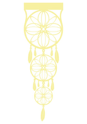 Ażur Panel Łapacz Snów – Jasny żółty