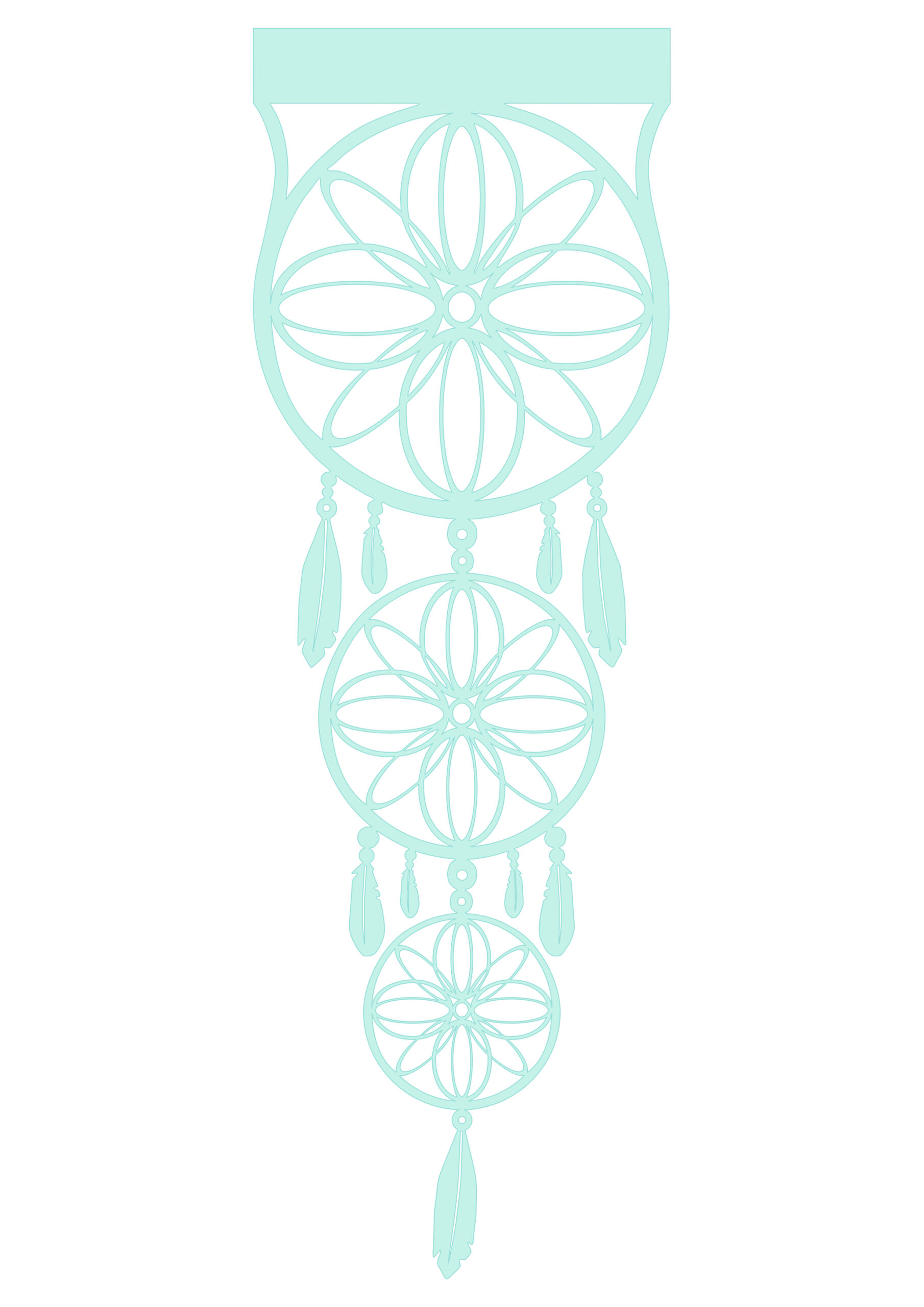 Ażur Panel Łapacz Snów – Mięta Ażur Panel Łapacz Snów – Mięta