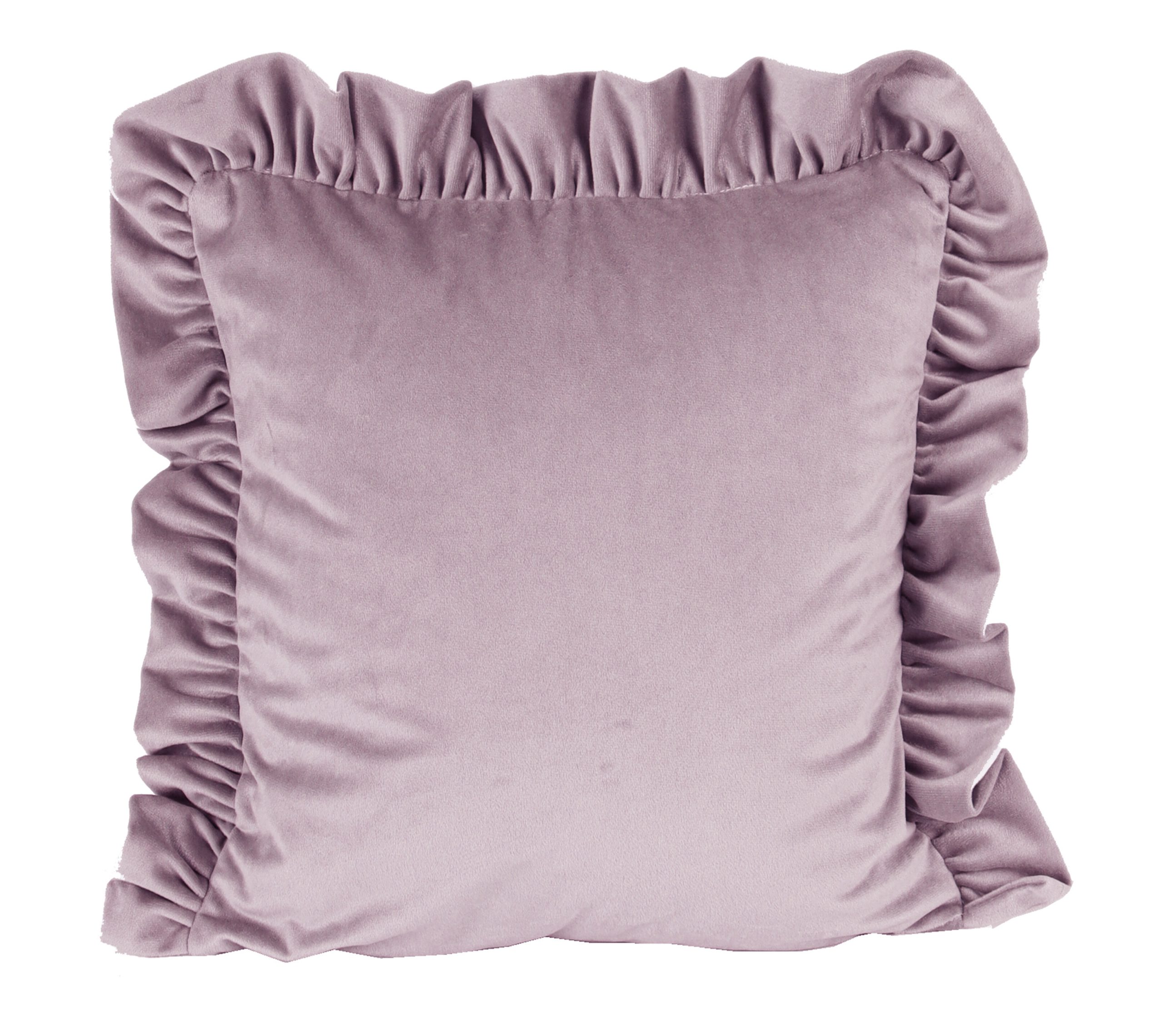 Poszewka welwetowa z falbanką – Pudrowy róż Poszewka welwetowa z falbanką – Pudrowy róż