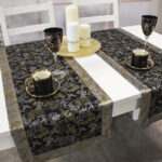 Podkładka Brylant – Ekri + Złote dżety