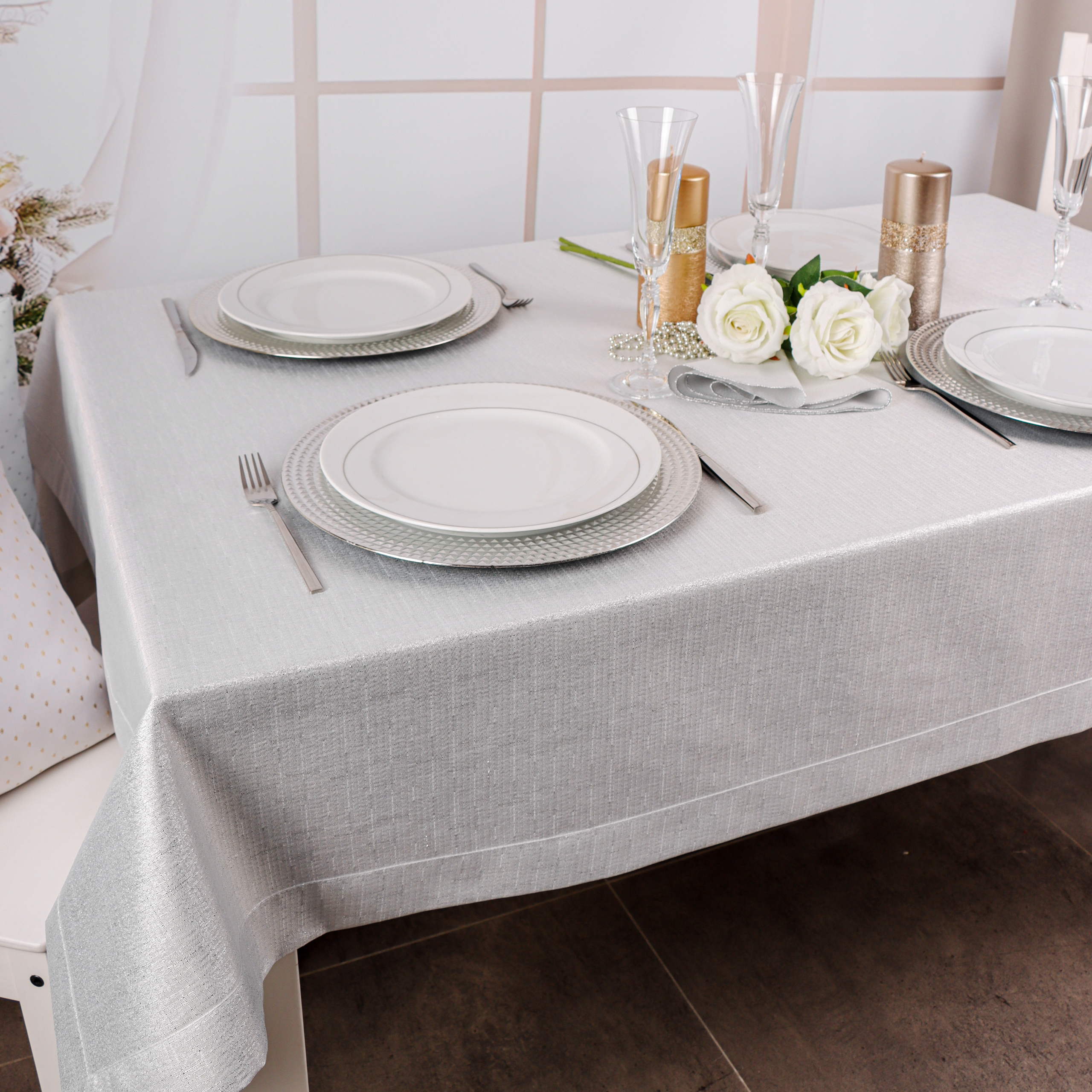 Obrus Brokat – Srebro Obrus Brokat – Srebro