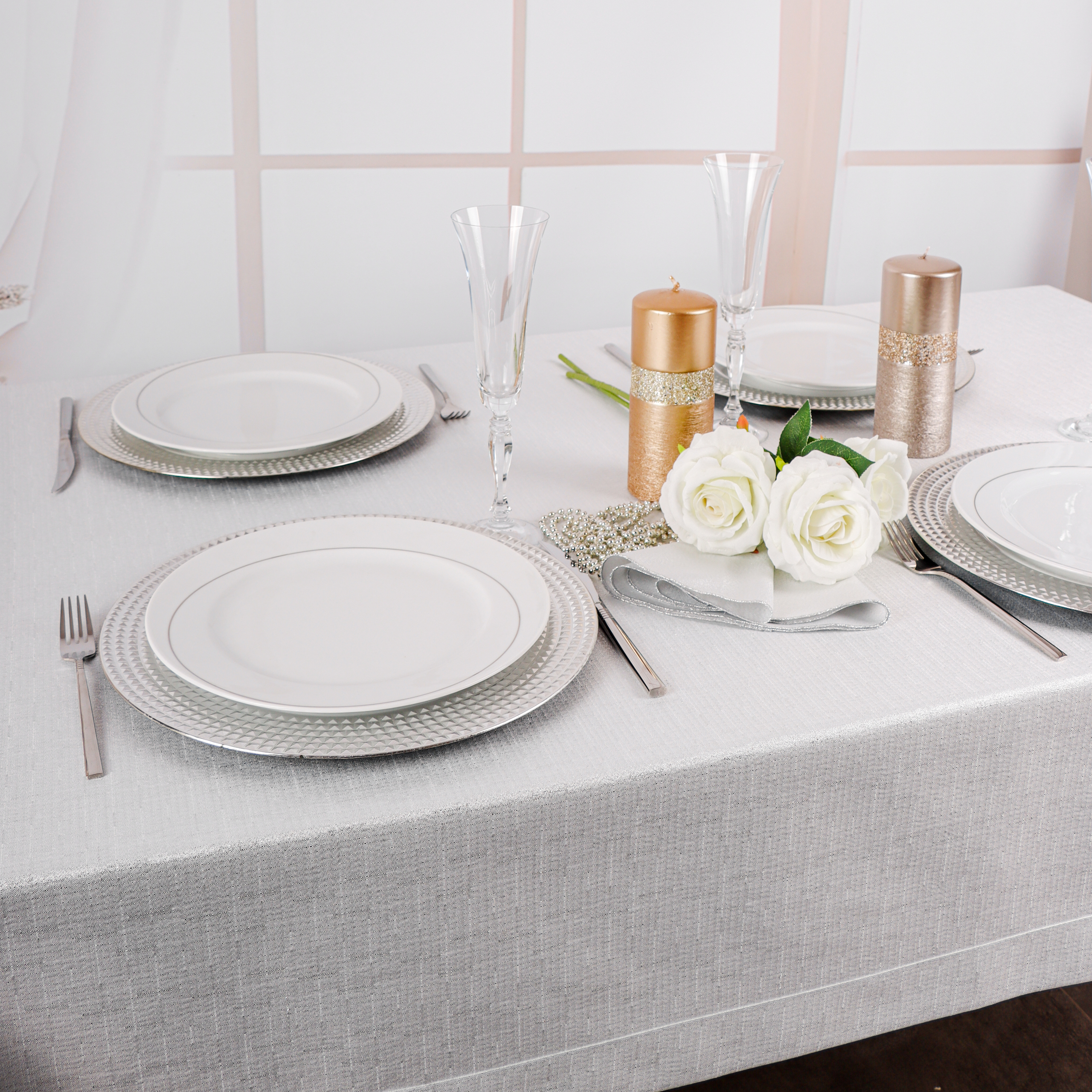 Obrus Brokat – Srebro Obrus Brokat – Srebro