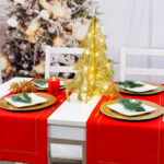 Bieżnik Panama Lux-Czerwień złoto Bieżnik Panama Lux-Czerwień złoto