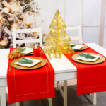 Bieżnik Panama Lux-Czerwień złoto Bieżnik Panama Lux-Czerwień złoto