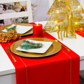 Bieżnik Panama Lux-Czerwień złoto