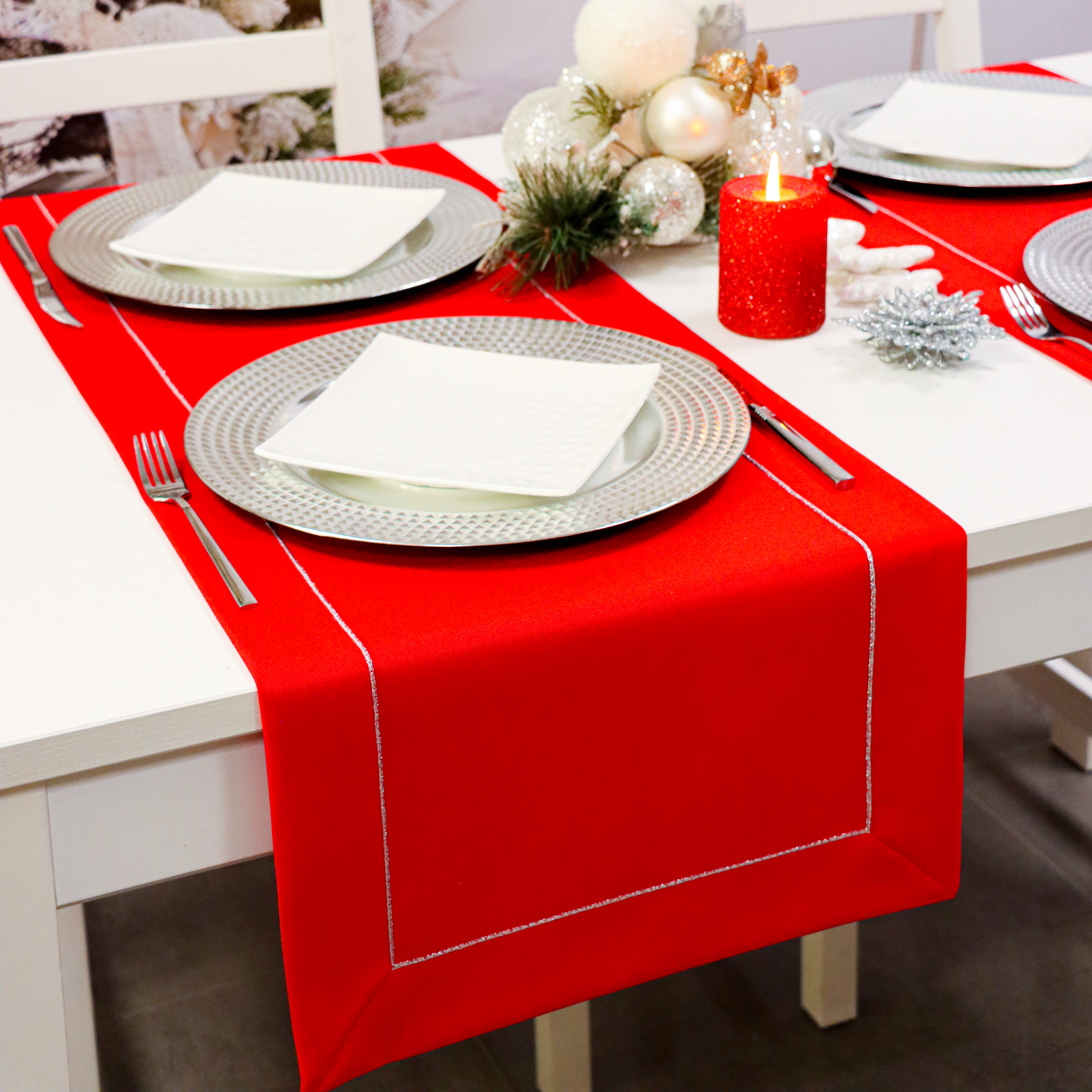 Bieżnik Panama Lux – Czerwień srebro Bieżnik Panama Lux – Czerwień srebro