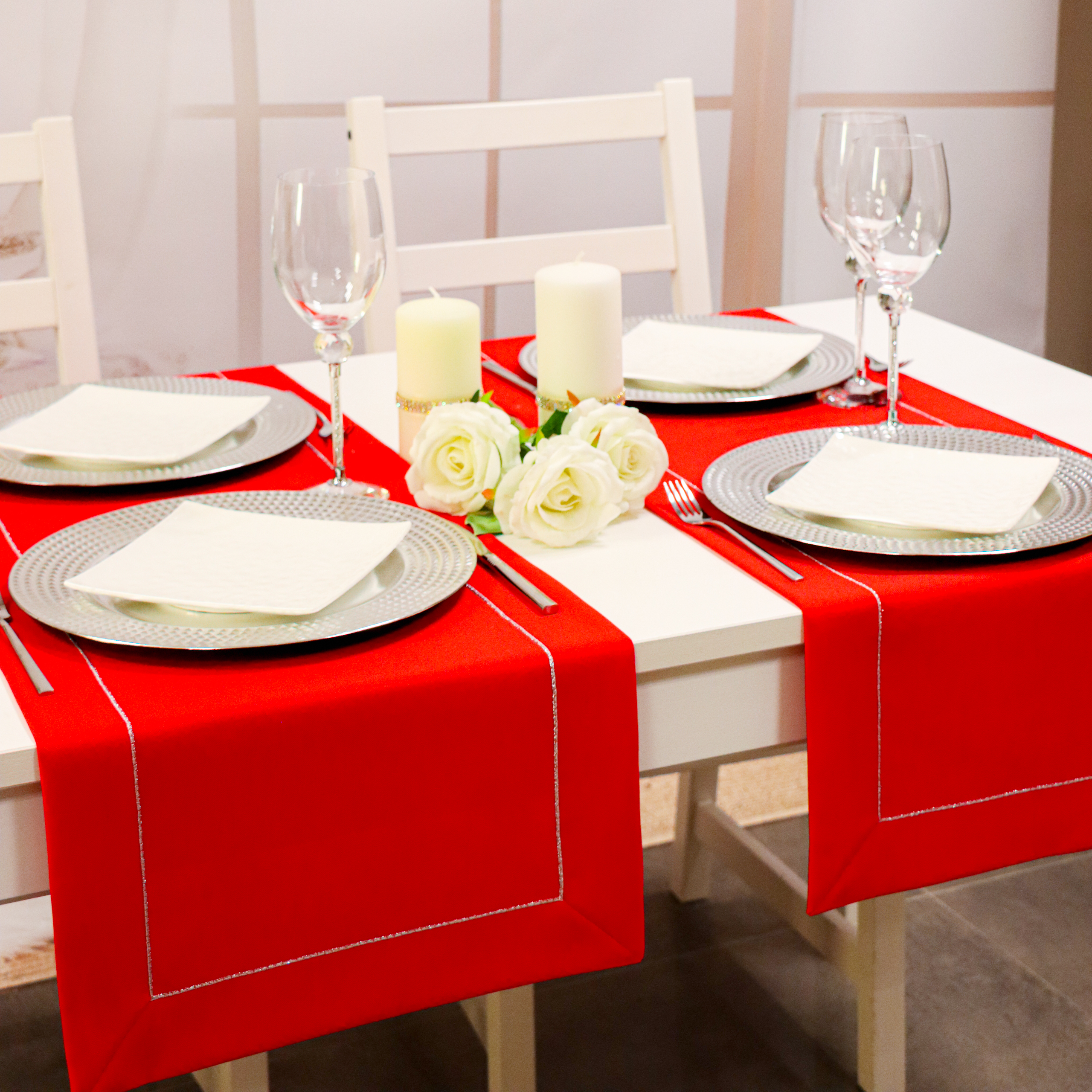 Bieżnik Panama Lux – Czerwień srebro Bieżnik Panama Lux – Czerwień srebro