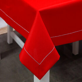 Obrus Panama Lux – Czerwień srebro