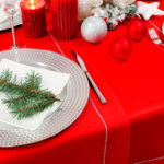 Obrus Panama Lux – Czerwień srebro