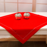 Serweta Panama Lux-Czerwień Srebro