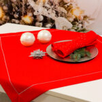 Serweta Panama Lux- Czerwień złoto