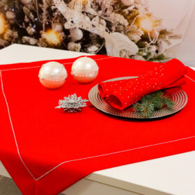 Serweta Panama Lux-Czerwień Srebro