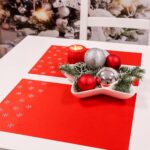 Podkładka okrągła z koronką – Czarna + srebro