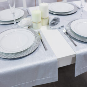 Bieżnik Brokat – Srebro