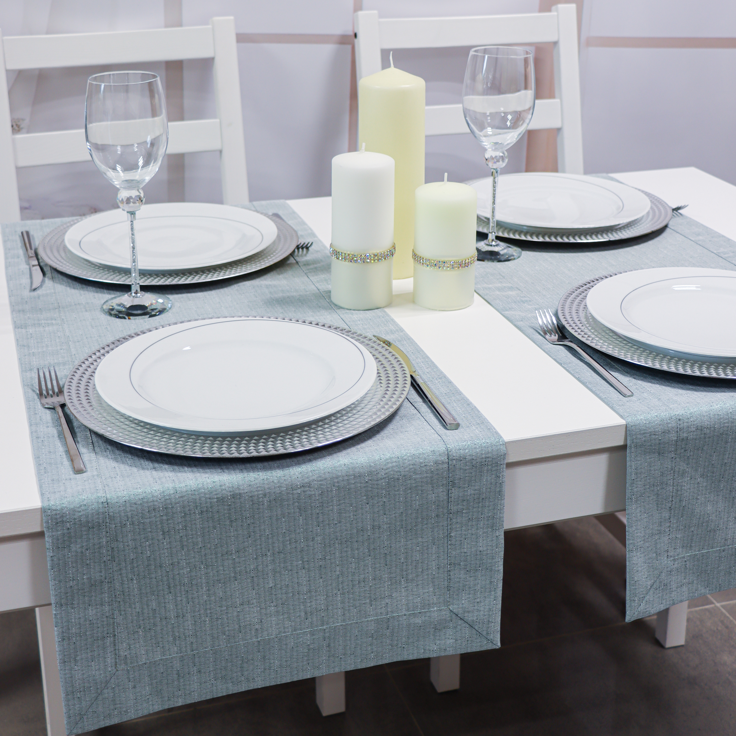 Bieżnik Brokat -Zielony Bieżnik Brokat -Zielony