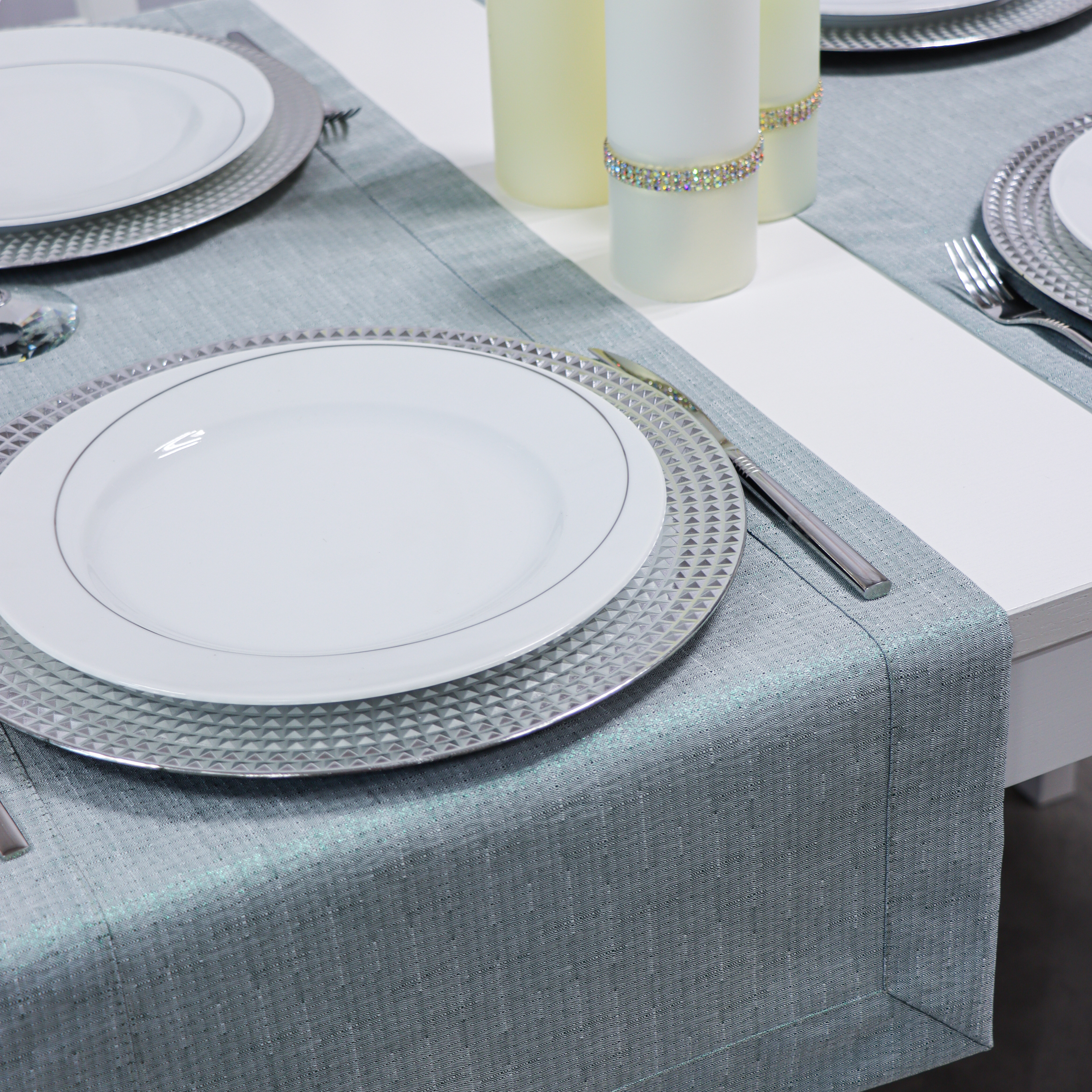 Bieżnik Brokat -Zielony Bieżnik Brokat -Zielony