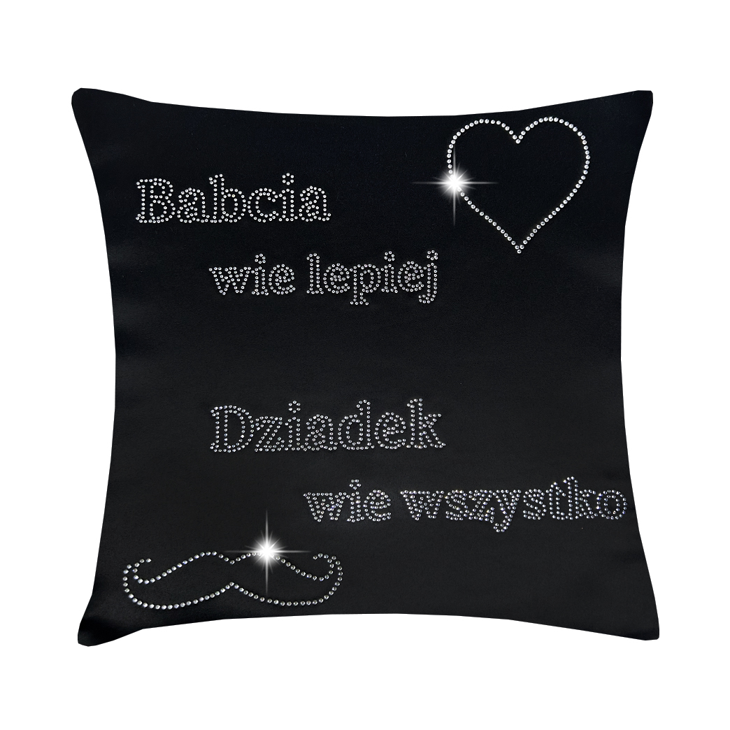 Poszewka dekoracyjna Babcia wie lepiej Dziadek wie wszystko Poszewka dekoracyjna Babcia wie lepiej Dziadek wie wszystko