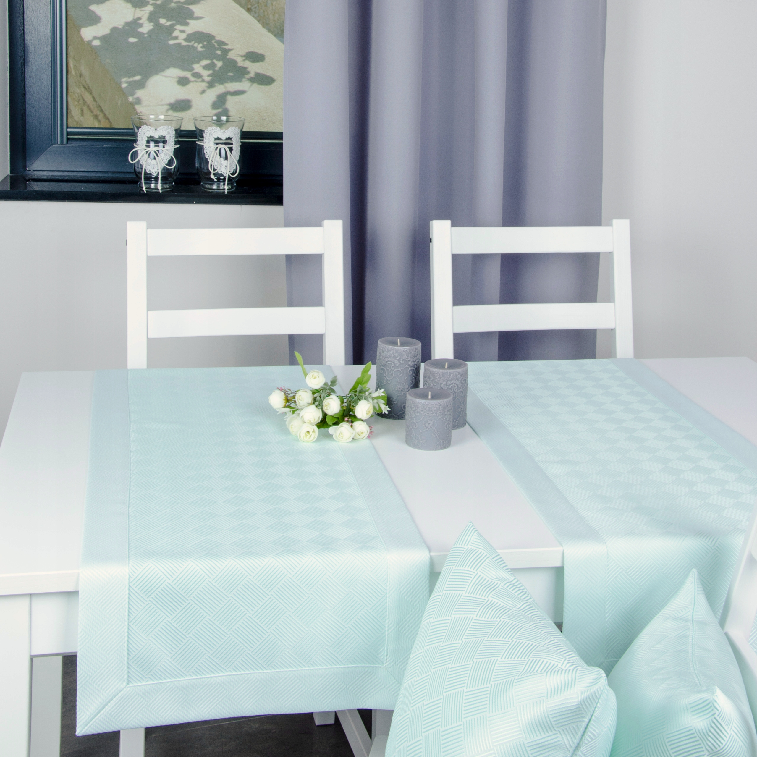 Tkanina zasłonowa – MERIDA- miętowa Tkanina zasłonowa – MERIDA- miętowa