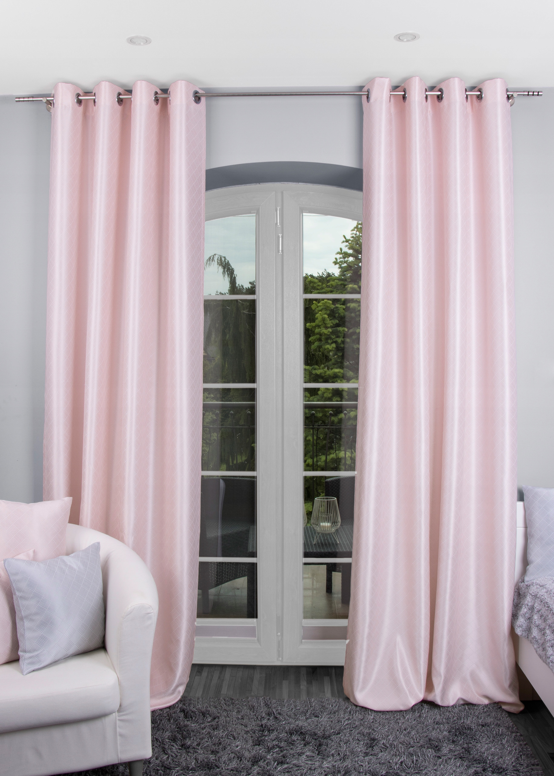 Tkanina zasłonowa – MERIDA- pudrowy róż Tkanina zasłonowa – MERIDA- pudrowy róż